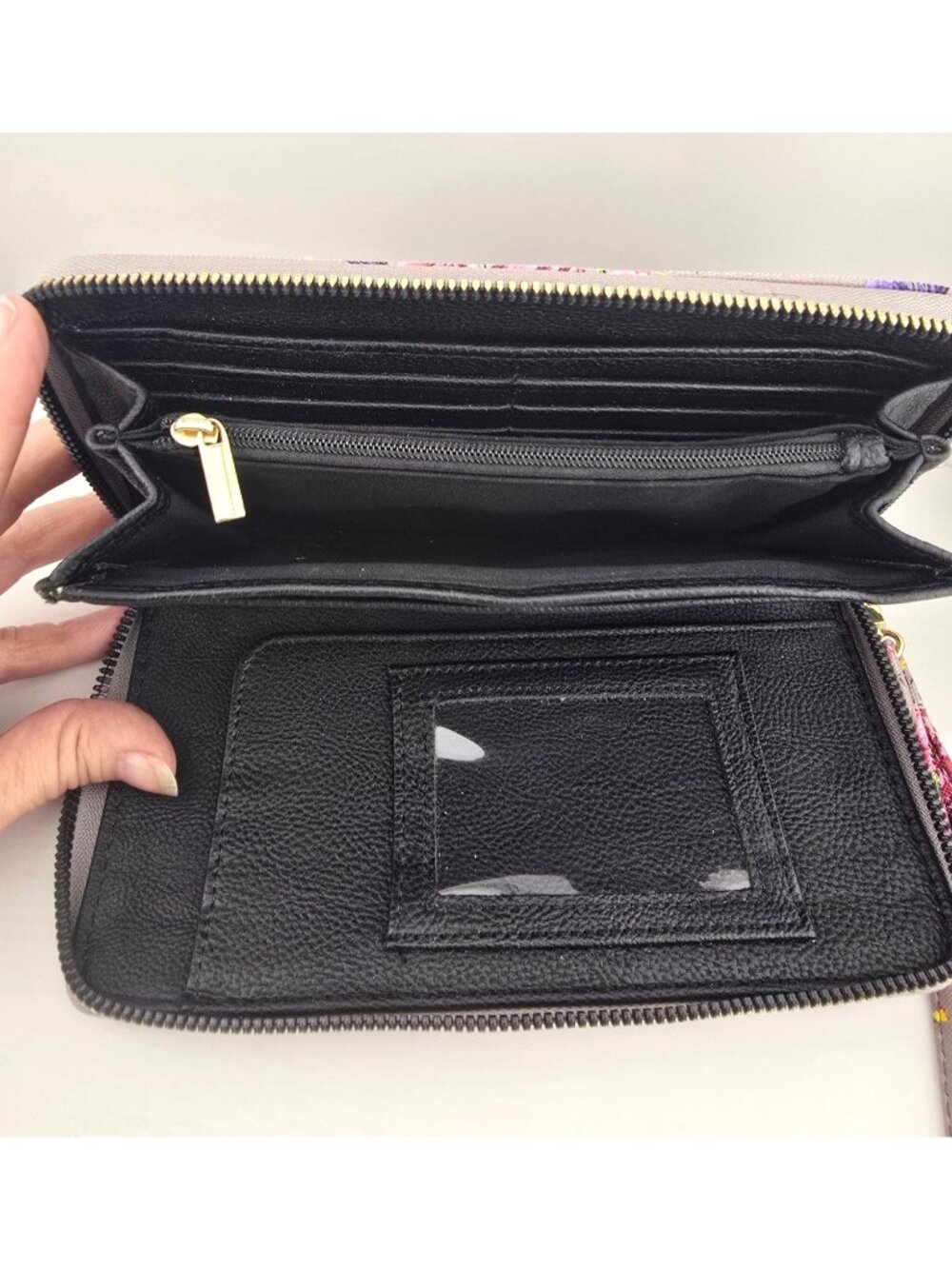 Betsey Johnson Floral Print Zip-Around Wallet With Wrist Strap - Picture 7 of 10